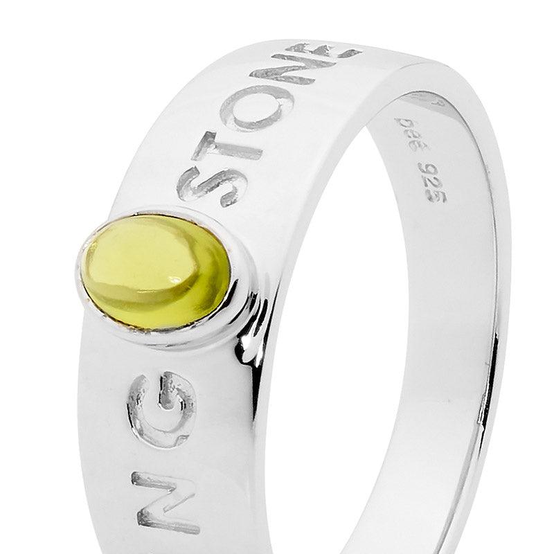 Ring & Stone Mens Oval Peridot