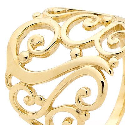 Wide Celtic Gold Ring