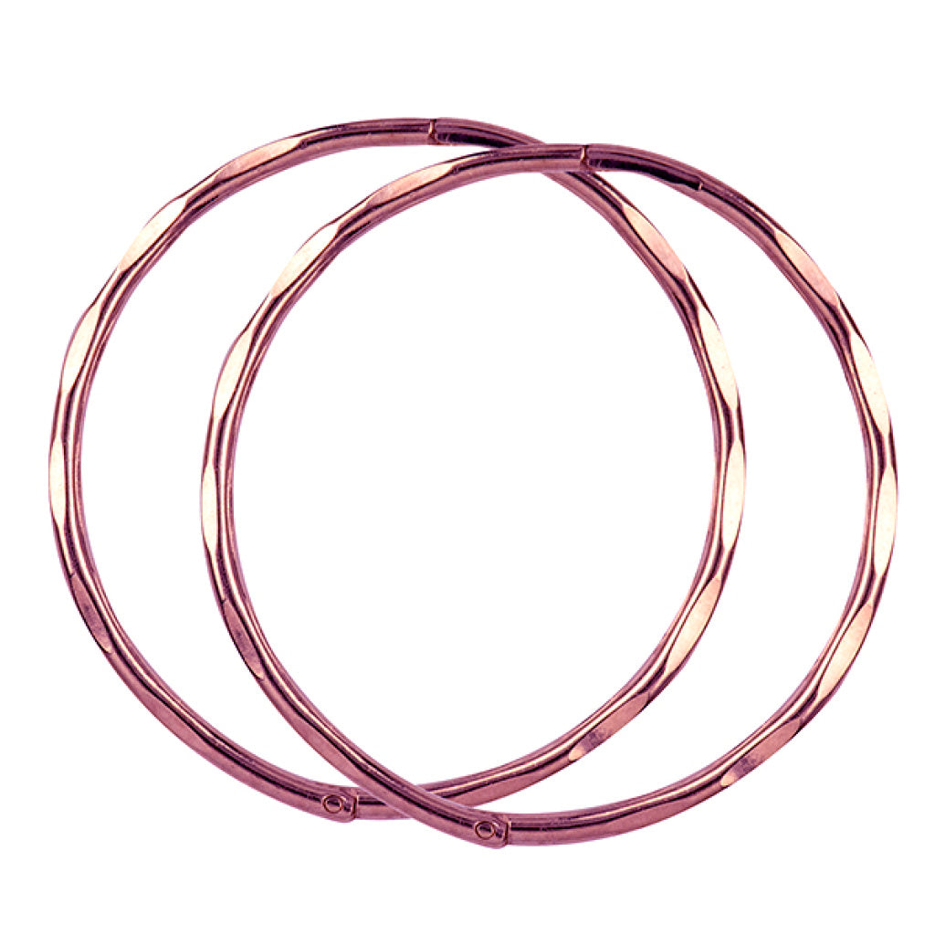 9k Pink Gold Facet Sleepers 20mm