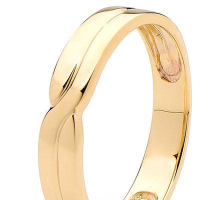 Gents Gold Plait Wedding Ring