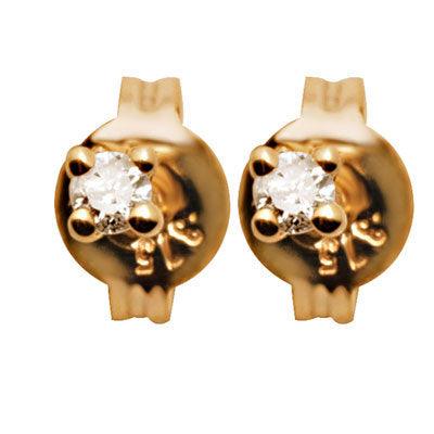 Diamond Solitaire Stud Earrings - 0.08 Carat (TDW)