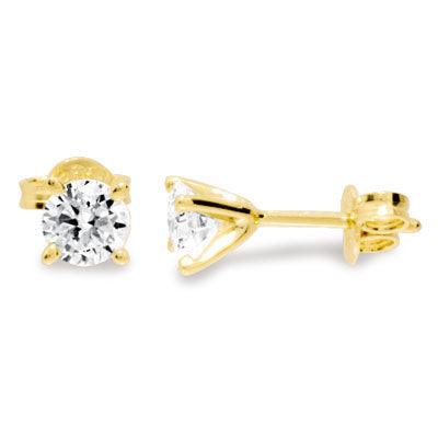 Cubic Zirconia Stud Earrings - 5.0 mm