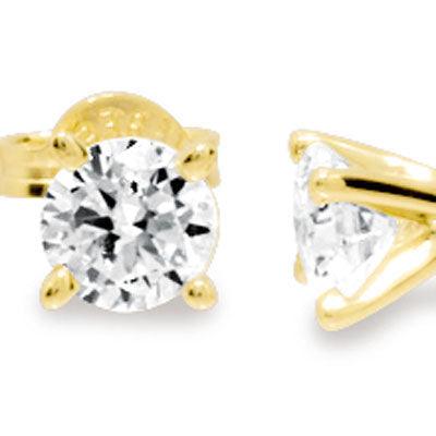 Cubic Zirconia Stud Earrings - 5.0 mm