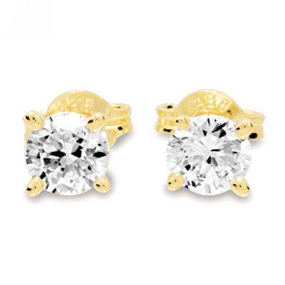 Cubic Zirconia Stud Earrings - 5.0 mm