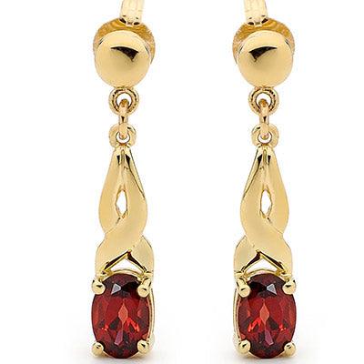 9 ct. Gold Garnet earrings