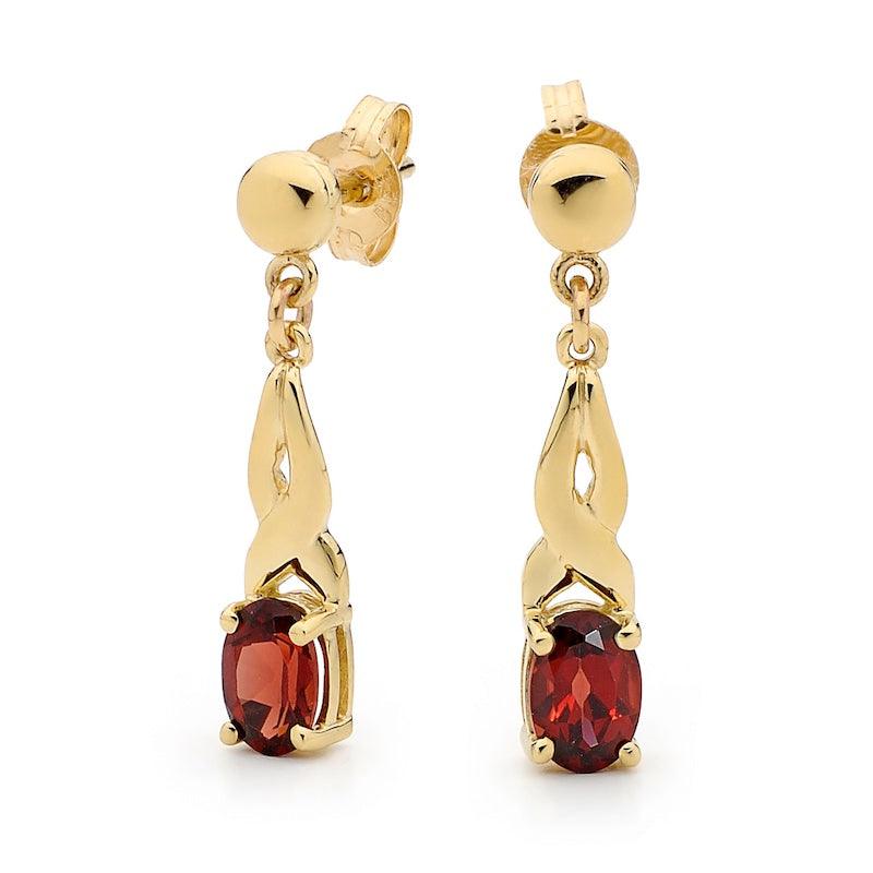 9 ct. Gold Garnet earrings