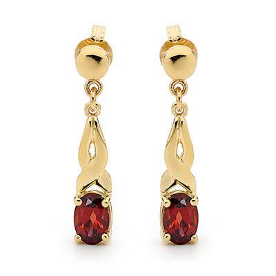 9 ct. Gold Garnet earrings