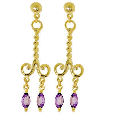 Amethyst Chandelier Earrings