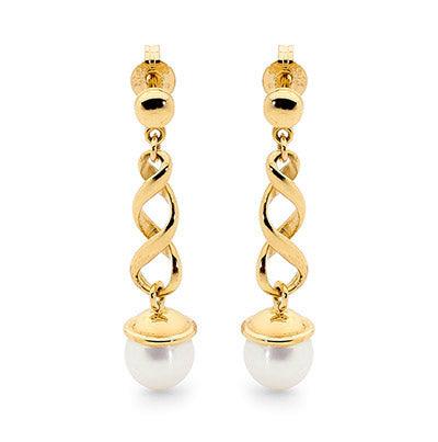 Pearl Earrings with a Twist