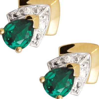 Emerald and diamond Earrings