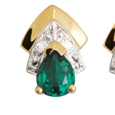 Emerald and diamond Earrings