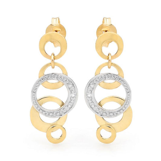 Diamond Earrings with Circles