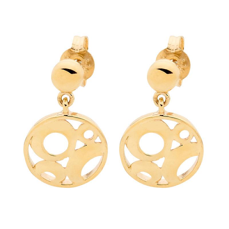 Gold Circles in Circle Earrings