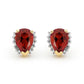 Created Ruby and Diamond Stud earrings