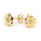 Diamond Set Camelia Earrings