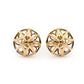 Gold Basket Weave Ear Studs