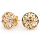 Gold Basket Weave Ear Studs