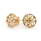 Gold Basket Weave Ear Studs