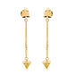 Sexy Drop Earrings with Yellow CZ - Micro Gems