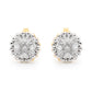 Diamond Encrusted Flower Earrings