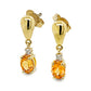 Citrine and Diamond Drop Earrings