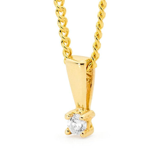 Diamond Solitaire Pendant - 0.08 Carat