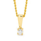 Diamond Solitaire Pendant - 0.08 Carat