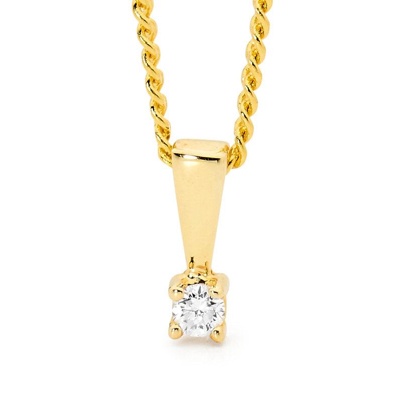 Diamond Solitaire Pendant - 0.08 Carat