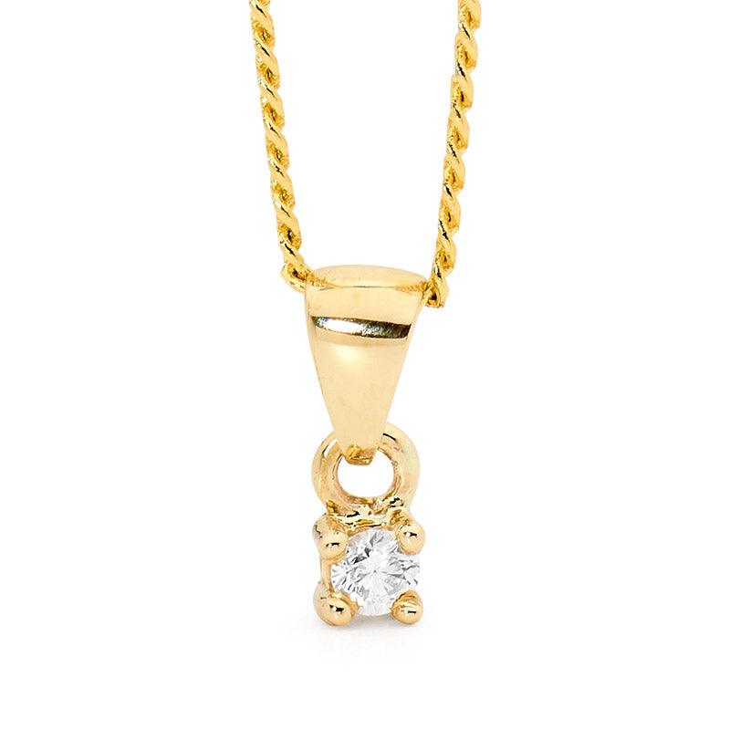 Diamond Solitaire Pendant - 0.05 Carat