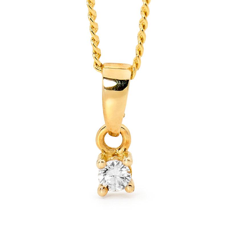 Diamond Solitaire Pendant - 0.10 Carat