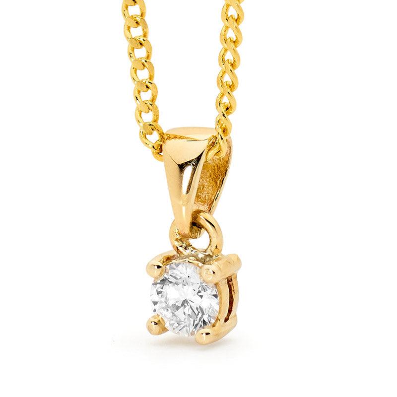 Diamond Solitaire Pendant - 0.20 Carat