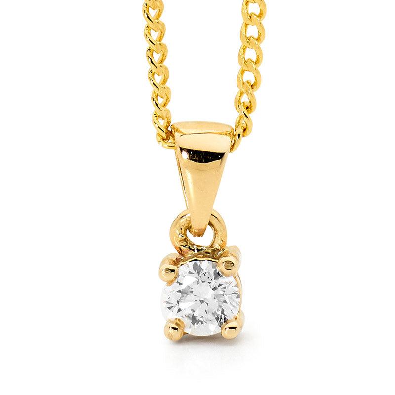 Diamond Solitaire Pendant - 0.20 Carat