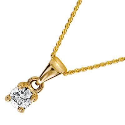 Diamond Solitaire Pendant 0.10 carat