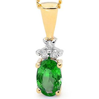 Emerald and Diamond Pendant