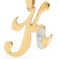 Diamond Initial Pendant K