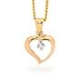 9 carat yellow gold "heart" shape Diamond pendant