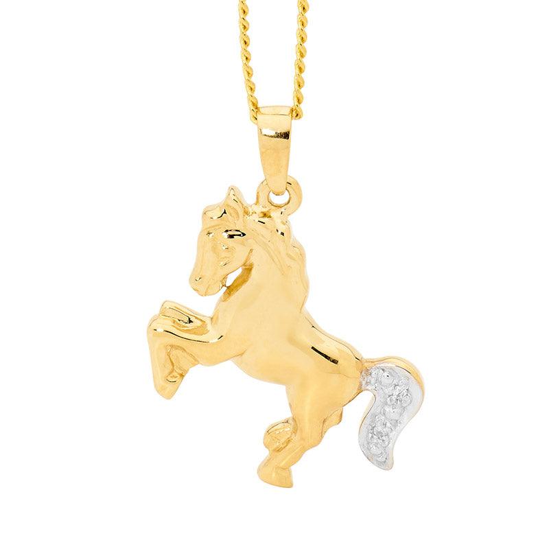 Golden pony with Diamond Set Tail