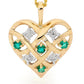 Dreamweaver pendant with Emerald and Diamond