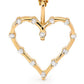 Open Diamond set heart pendant