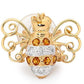 Diamond and Citrine Bee Brooch