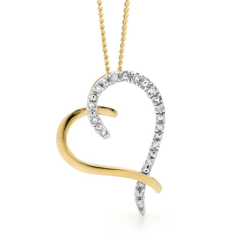 13 Diamond Heart Pendant