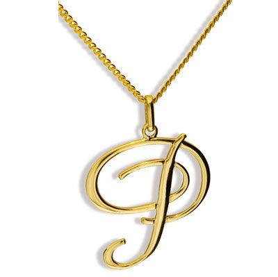 Gold Initial Pendant P