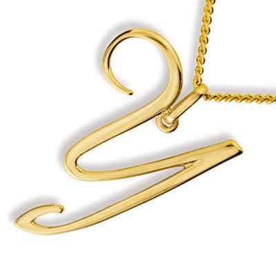 Gold Initial Pendant Y