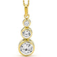 Cubic Zirconia Pendant with 3 stones