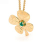 Four Leaf Clover Pendant with Emerald