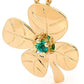 Four Leaf Clover Pendant with Emerald