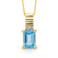 Blue Topaz and Diamond Pendant