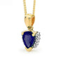 Australian Sapphire and Diamond Pendant