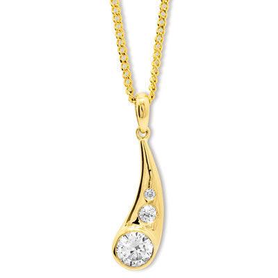 Zirconia Teardrop Pendant