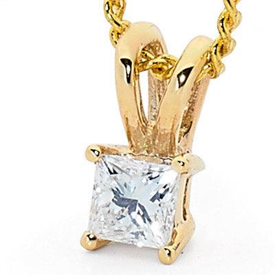 Princess Cut Diamond Pendant 0.07 Carat